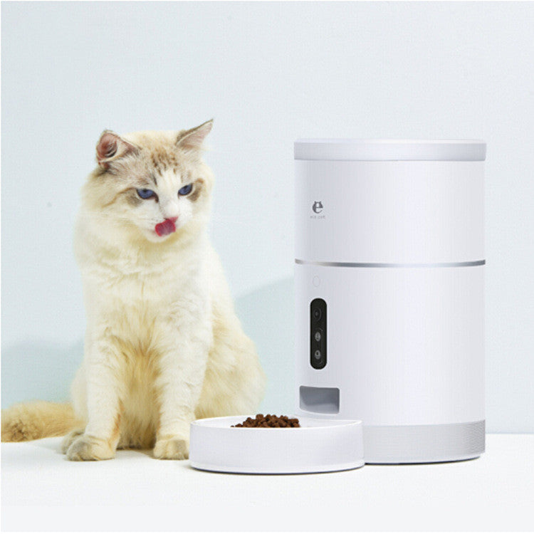 App-Controlled Smart cat Food Dispenser with HD Wide Angle Camera