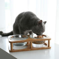 Load image into Gallery viewer, Elevated Glass cat bowl
